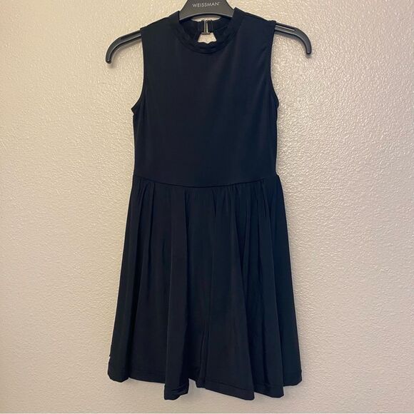 WEISSMAN Dance Costume black jersey Keyhole Back Skater Dress D11782 MC child - Picture 2 of 13